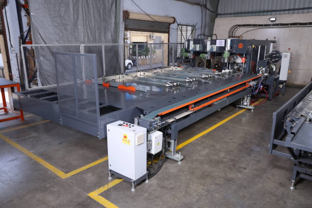 High-speed PVC pipe extrusion downstream machine in India for efficient manufacturing by SICA India.