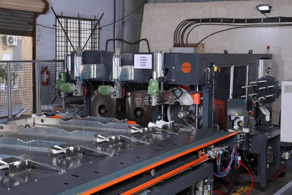 Industrial pipe cutting machine in action, showcasing advanced features for precision and efficiency in India.