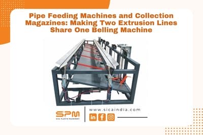 Industrial pipe feeding machine with collection magazines