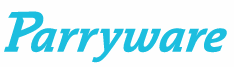 Turquoise Parryware logo on white background
